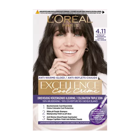 L'Oréal Paris Excellence Cool Creams Haarverf 4.11 Ultra Ash Bruin