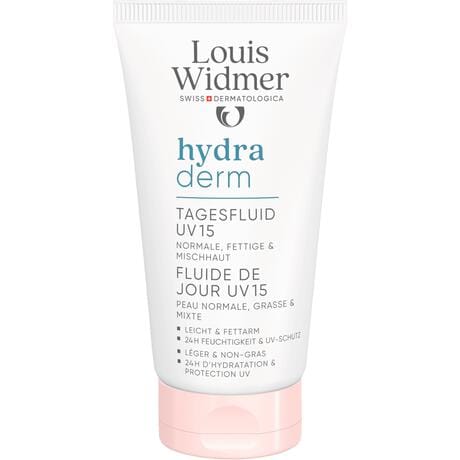 Louis Widmer Hydraderm Dag Fluide SPF15 Zonder Parfum 50 ML