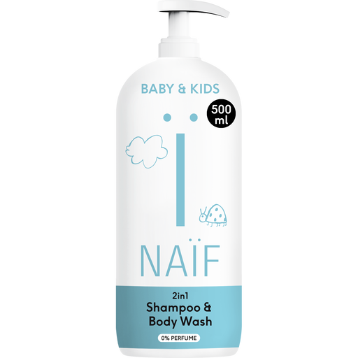 Naïf Baby & Kids 2-In-1 Shampoo & Body Wash 0% Parfum 500 ML