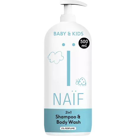 Naïf Baby & Kids 2-In-1 Shampoo & Body Wash 0% Parfum 500 ML