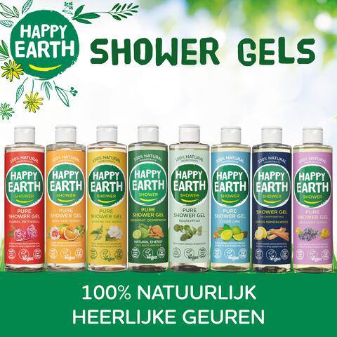Happy Earth Pure Shower Gel Eucalyptus 300 Ml