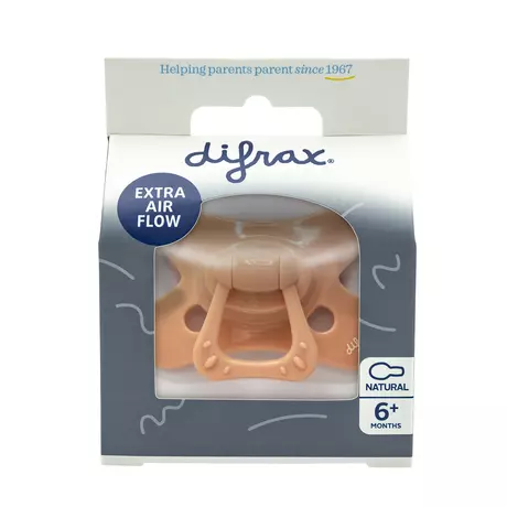 Difrax Fopspeen Natural 6M+ Uni Peachy