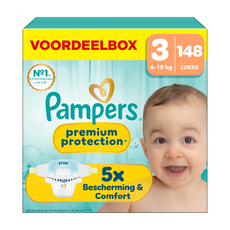 Pampers Premium Protection Voordeelbox Luiers Maat 3 6-10 kg 148 stuks