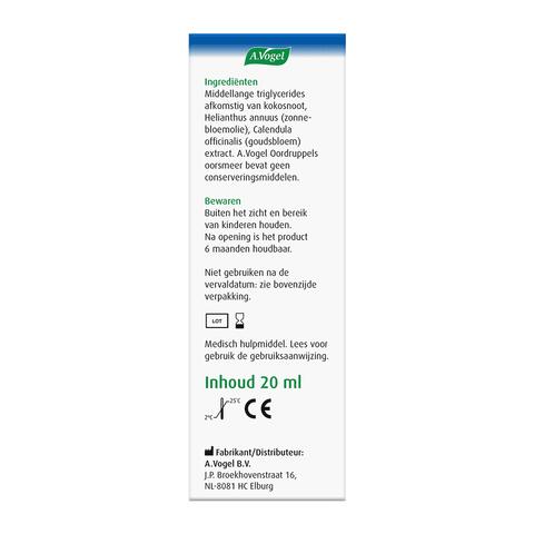 A.Vogel Oordruppels oorhygiëne Reinigt de Gehoorgang Druppels 20 ML