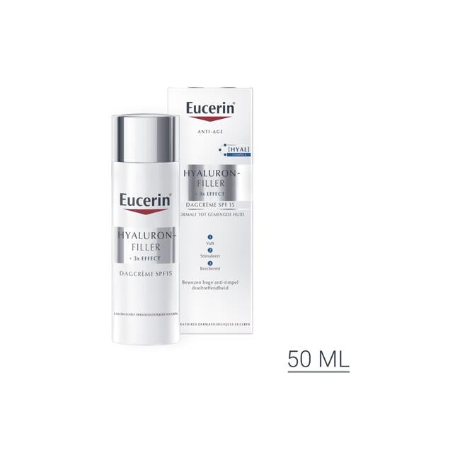 Kano Tijdig sessie Eucerin Hyaluron-Filler + 3x EFFECT Dagcrème SPF15 50 ML 50 ML | Etos