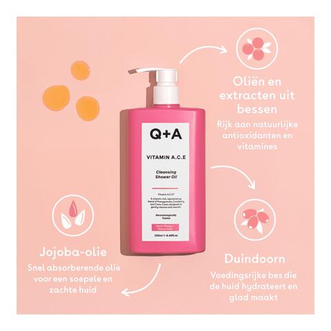 Q+A Vitamin A.C.E Cleansing Shower Oil 250  ML