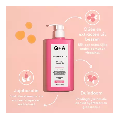 Q+A Vitamin A.C.E Cleansing Doucheolie 250 ML