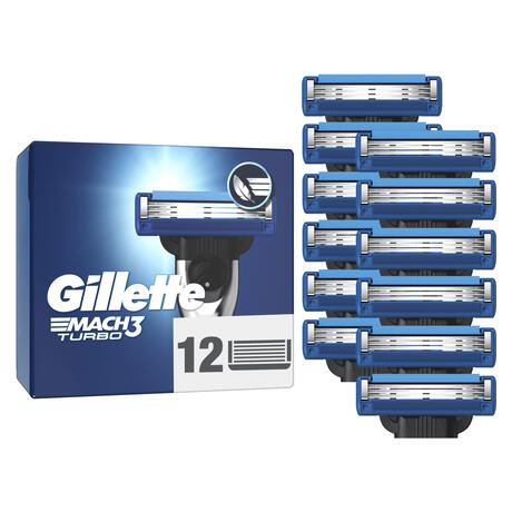Gillette Mach3 Turbo Navulmesjes 12 Stuks