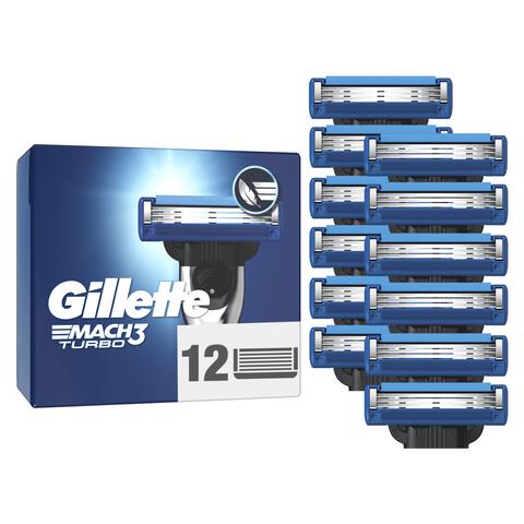 Gillette Mach3 Turbo Navulmesjes 12 Stuks