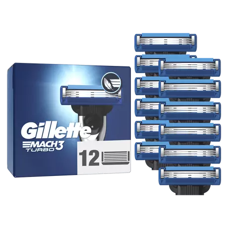 Gillette Mach3 Turbo Navulmesjes 12 stuks