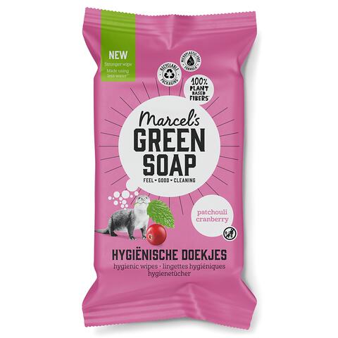 Marcel's Green Soap Hygiënische Doekjes Patchouli & Cranberry 60 stuks