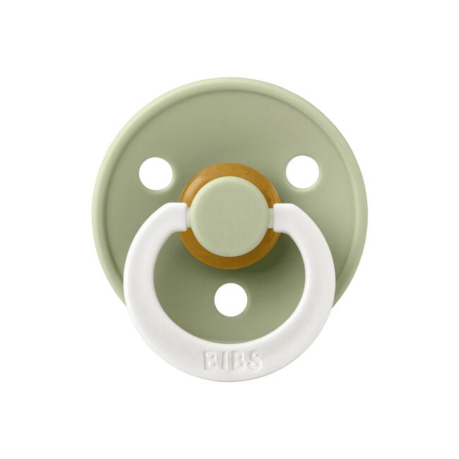 BIBS Glow in the dark Fopspeen Two Pack Natuurlijk Rubber Sage/Vanilla Maat 1