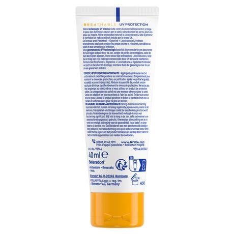 Nivea Sun Uv Face Sensitive Parfumvrije & Hydraterende Zonnebrand SPF50 40 ML
