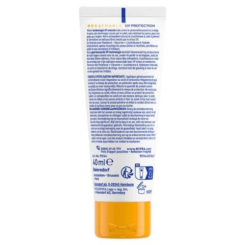 Nivea Sun Uv Face Sensitive Parfumvrije & Hydraterende Zonnebrand SPF50 40 ML