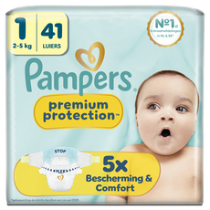 Pampers Premium Protection Luiers Maat 1 2-5 kg 41 stuks