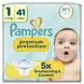Pampers Premium Protection Luiers Maat 1 2-5 kg 41 stuks