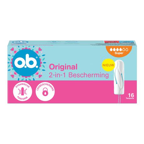 O.B. Original Dynamic Fit Super Tampons 16 Stuks