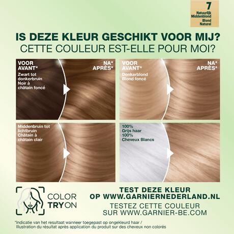 Garnier Nutrisse Crème Permanente Haarverf 7 Natuurlijk Blond