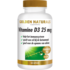 Golden Naturals Vitamine D3 25 mcg Softgel Capsules 360 stuks