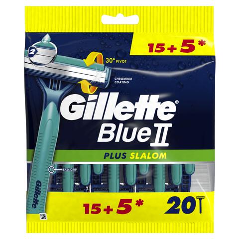 Gillette Blue2 Plus Slalom Wegwerpmesjes 20 Stuks