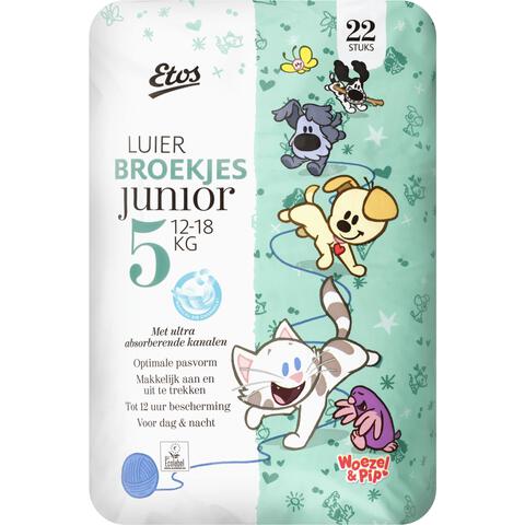 Etos Woezel & Pip Luierbroekjes Junior Maat 5 Megabox