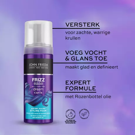 John Frieda Frizz Ease Dream Curls Air Dry Waves Styling Foam 150 ML