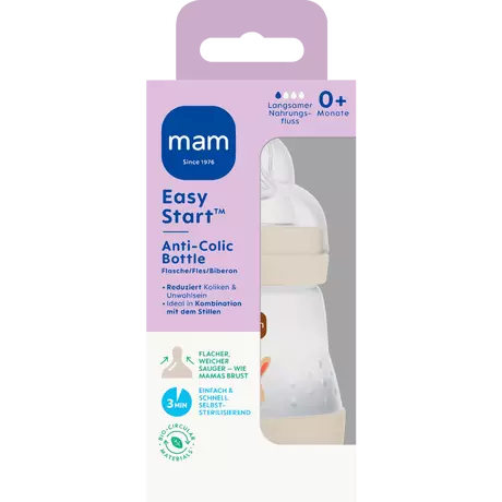 MAM Easy Start Anti-Colic Babyfles Beige 160 ML
