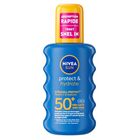 NIVEA SUN Zonnebrand Protect & Hydrate Zonnespray SPF50+ 200 ML
