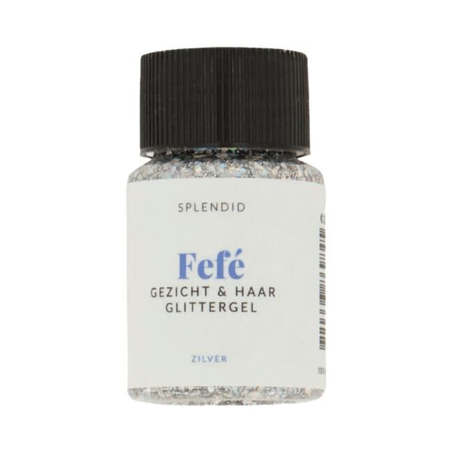 Splendid haar-bodyglitter zilver