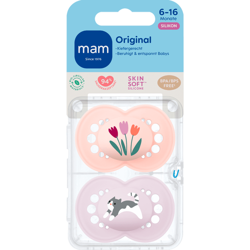 MAM Original Fopspeen 6-16 Maanden Roze 2 stuks