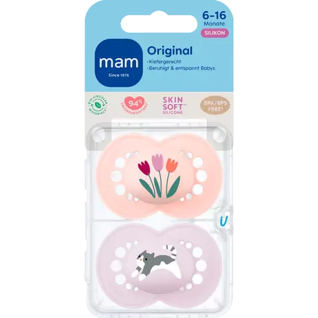 MAM Original Fopspeen 6-16 Maanden Roze 2 stuks