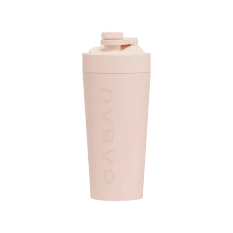 Cabau Bloom Shakebeker Staal Beige 700 ML