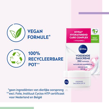 NIVEA Essentials 24u Voedende Dagcrème SPF 30 Droge Huid 50 ML