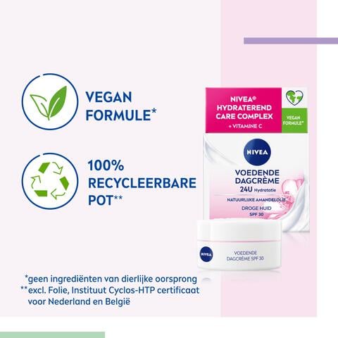 NIVEA Essentials 24u Voedende Dagcrème SPF 30 Droge Huid 50 ML