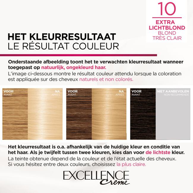 L'Oréal Paris Excellence Crème Verzorgende Crèmekleuring 10 Extra Lichtblond