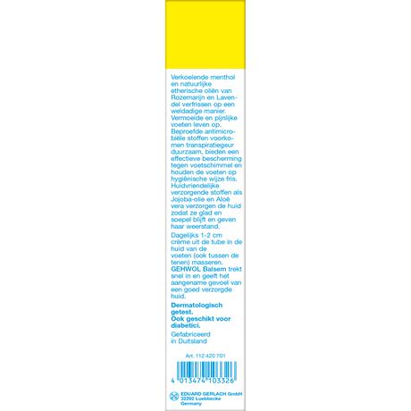 Gehwol Voetbalsem voor de Normale Huid Voetverzorging 125 ML