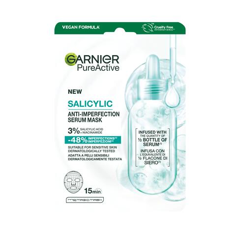 Garnier PureActive Salicylic Anti-Imperfection Serum Mask 1 Stuk