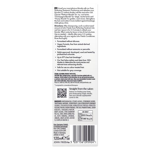John Frieda Salon Blonde Tone Perfecting Treatment Champagne Blonde 120 ML