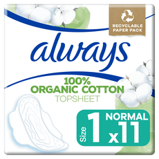 Always Cotton Protection Maandverband Normal Met Vleugels 11 Stuks
