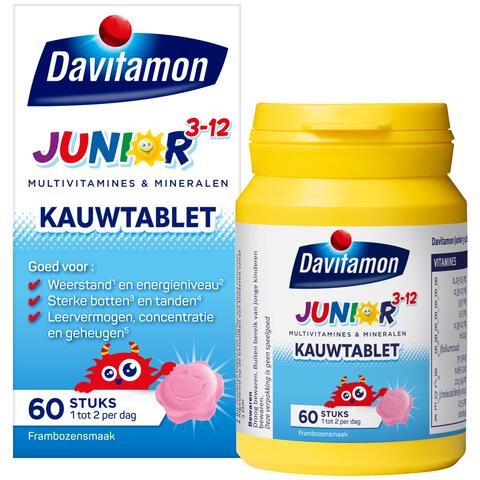 Davitamon Junior 3+ Kauwvitamines Framboos