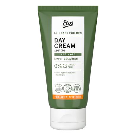 Etos For Men Sensitive & Anti-ageing Dagcrème met SPF30