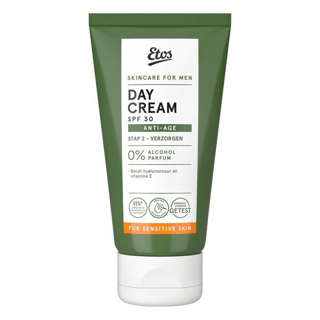 Etos For Men Sensitive & Anti-ageing Dagcrème met SPF30