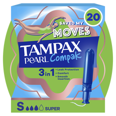 Tampax Pearl Compak Super Tampons Met Inbrenghuls 20 Stuks