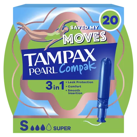 Tampax Pearl Compak Super Tampons Met Inbrenghuls 20 Stuks