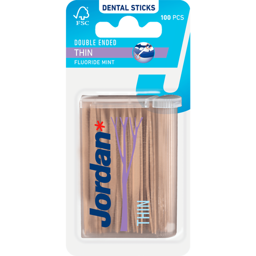 Jordan Double Ended Thin Tandenstokers 100 stuks