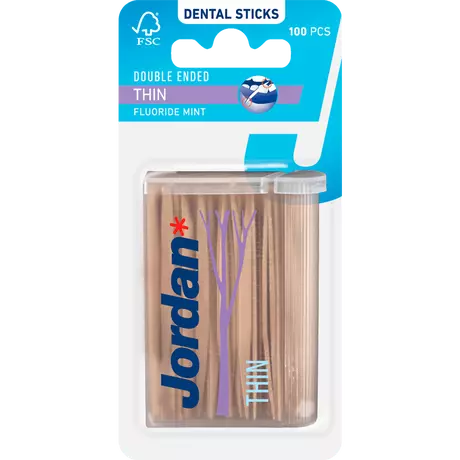 Jordan Double Ended Thin Tandenstokers 100 stuks