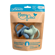Dr. Brown's HappyPacci Fopspeen Blauw & Groen 2 stuks