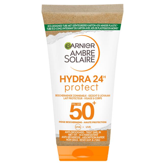 Garnier Ambre Solaire Hydra24 Hydraterende Beschermende Zonnebrand melk Reisformaat SPF50 50 ML