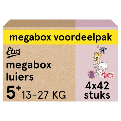 Etos Woezel & Pip Luiers Junior+ Maat 5+ 13-27 kg Megabox 4x42 stuks