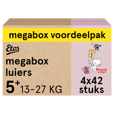 Etos Woezel & Pip Luiers Junior+ Maat 5+ 13-27 kg Megabox 4x42 stuks